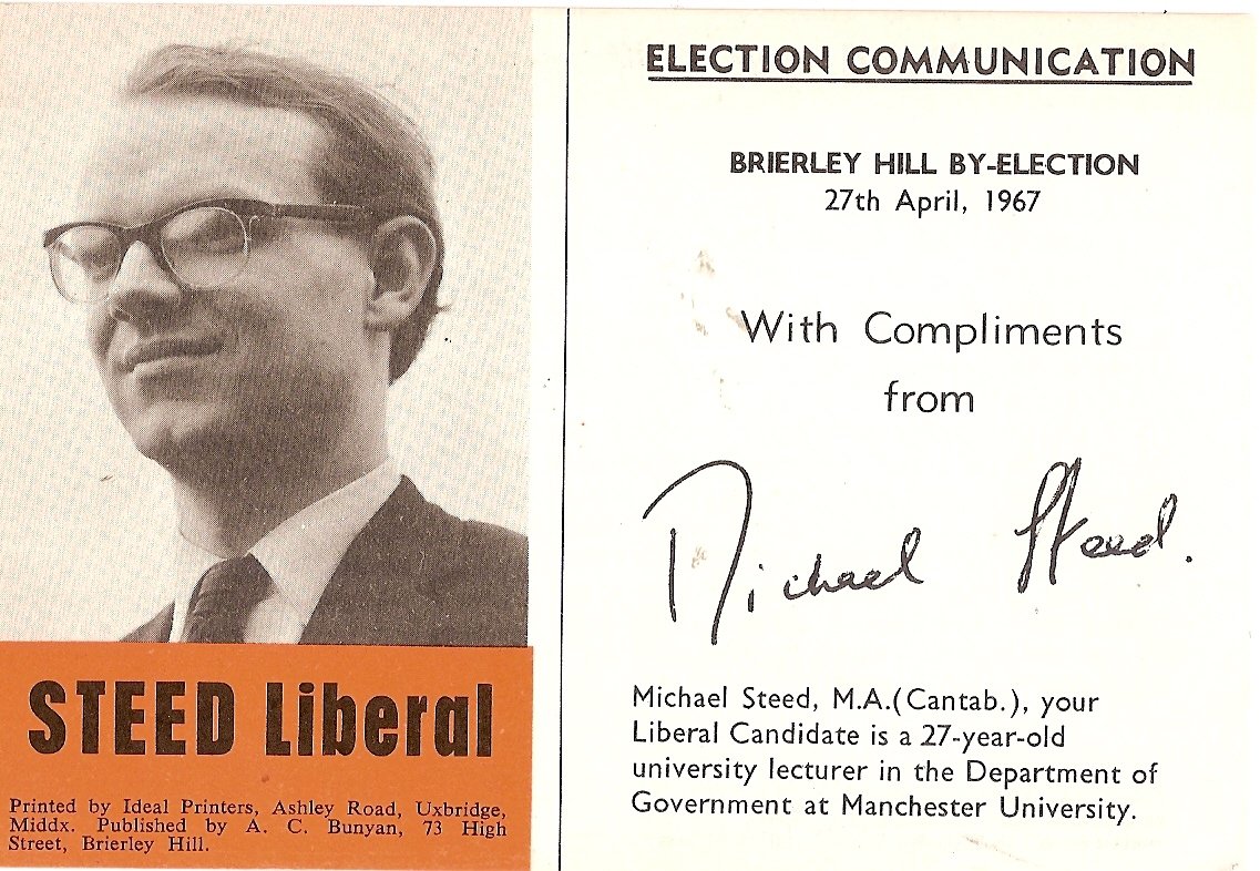 Michael Steed leaflet 1967